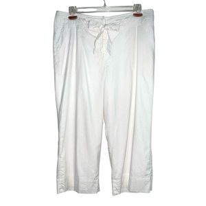 New York & Company Women’s Pants Size 14 Off White Lined Linen Blend